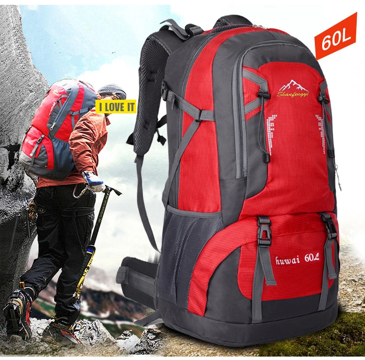 60l Waterproof Outdoor Climbing Travel Large Backpack Camping Hiking