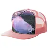 foam flat bill screen printed mesh trucker hat