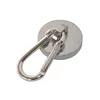 Neodymium Pot Magnet with Carabiner Hook Holds 22 kg and 25 mm Diameter Strong Steel Magnetic System with Hook Very Heavy Duty &