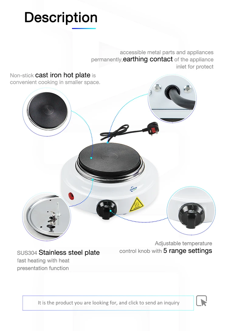 120v Small Electric Stove 500w Mini Electric Hot Plate Buy 120v