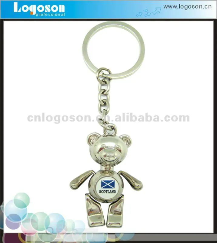 metal teddy bear keychain