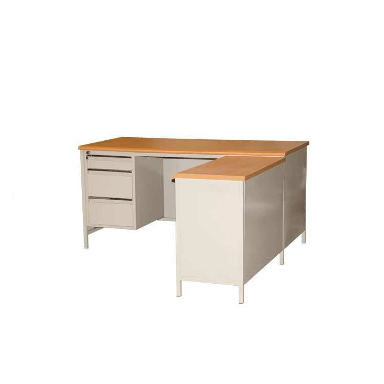 L-förmiger Schreibtisch der Metallbüromöbel mit der Blockierung