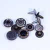 Custom private brand name logo design metal jeans button