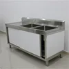 metal kitchen sink base cabinet/stainless steel kitchen sink cabinet/double bowl stainless steel sink with drainboard