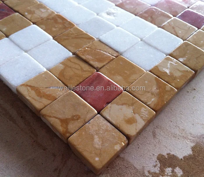 New Design Mixed Color Marble Mosaic Decoration Ceramic Floor Tile Hs