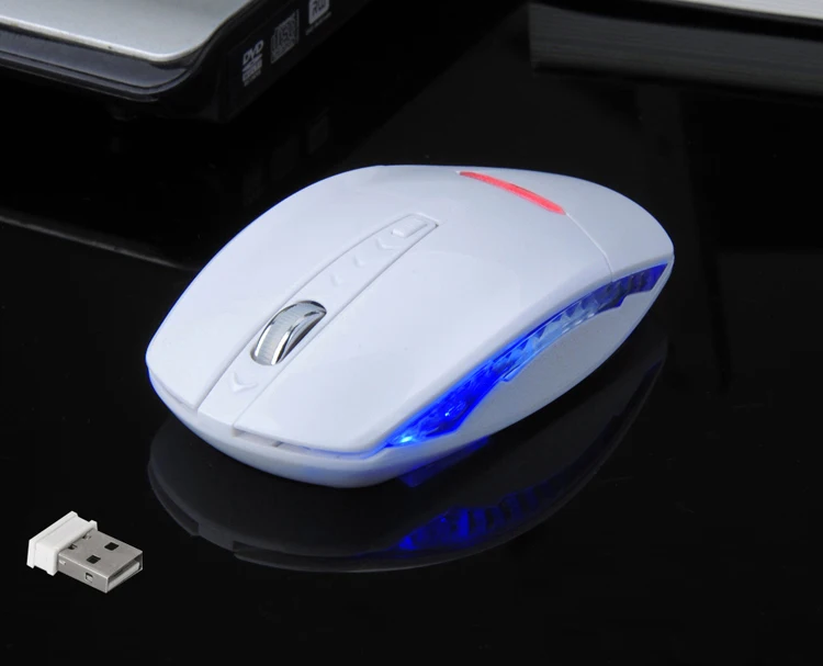 Matte black silent 2.4g wireless optical mouse