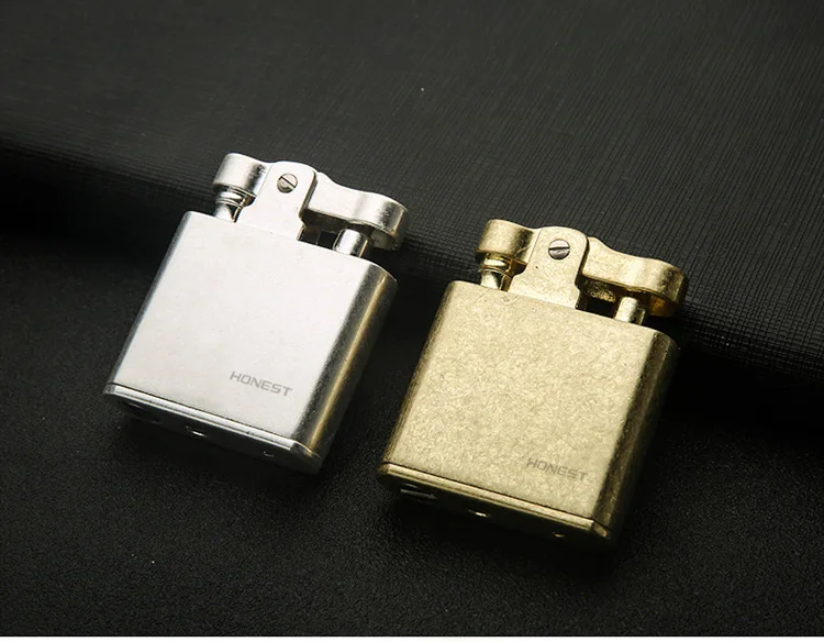 Honest Brand Vintage Retro Matte Lighters Custom Logo Oil Refillable ...