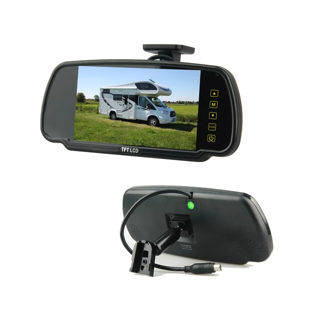 7" Color Tft Lcd Car Rear View Mirror Monitor With Bracket For Cars