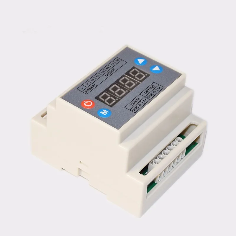 DMX303 3channels high-voltage 0-10V led dimmer,AC90-240V Power supply 0-10V output signal, DMX dimmer controller for LED strips