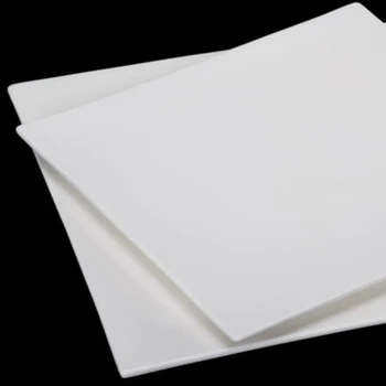 Super White Square Flat Ceramic Porcelain Serving Plates Super White Square Flat Ceramic