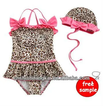 leopard baby girl  swimsuit with cap.jpg