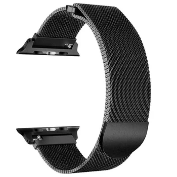 Magnet Milanese Loop Watch Band For Apple Watch Stainless Steel Mesh ...