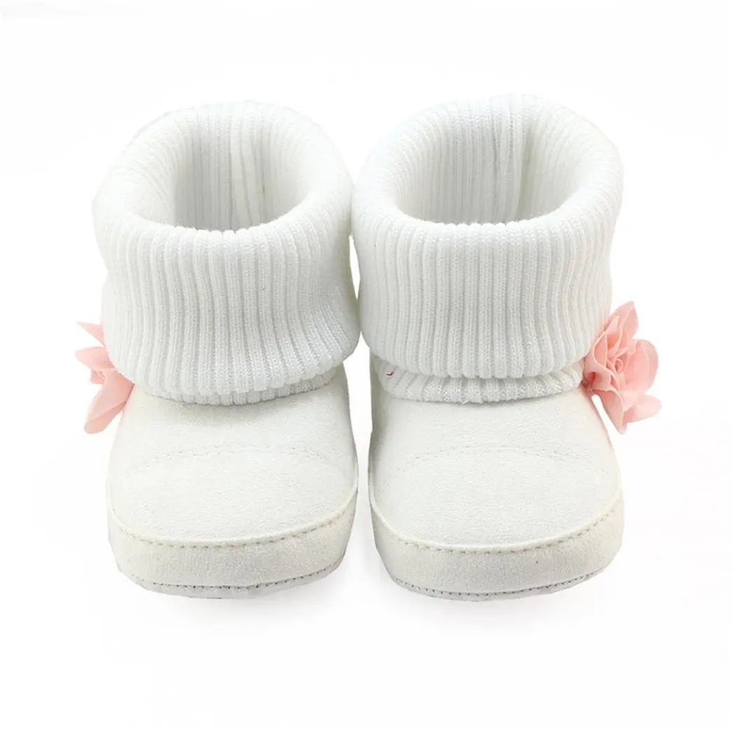 Baby Toddler Girls Christmas Red Navy Snowflake Slippers Shoes Size 0-6,6-12m