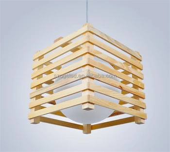 Square Wooden Frame Pendant Light Round Gl Hanging Lamp For Square Wooden Frame Pendant Light Round Gl Hanging Lamp For Restaurant