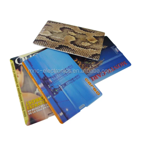 ABS plastic material business gift customized logo printing 16GB slim credit card usb memory stick - ANKUX.COM