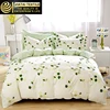 bed cover bedding set 100% cotton Green Leaf fitted fancy bed cover set