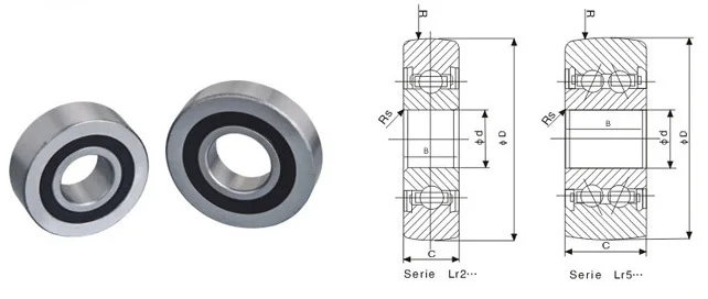 Supply high quality track roller bearings LR5207 KDDU LR5207KDDU LR 5207 sizes 35x80x27 mm