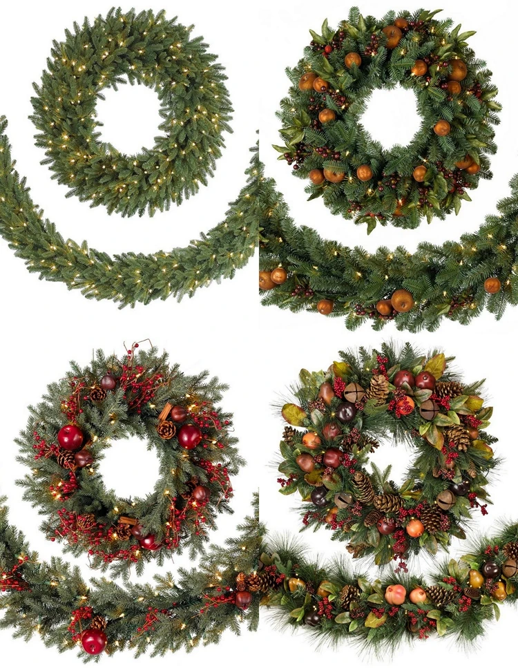 Most Popular High Quality Green Plain Christmas Wreath Buy Plain