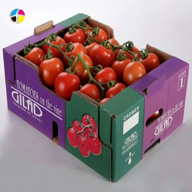 Custom Logo Corrugated Carton Fruit Tomato Packaging Boxes Buy Fruit
