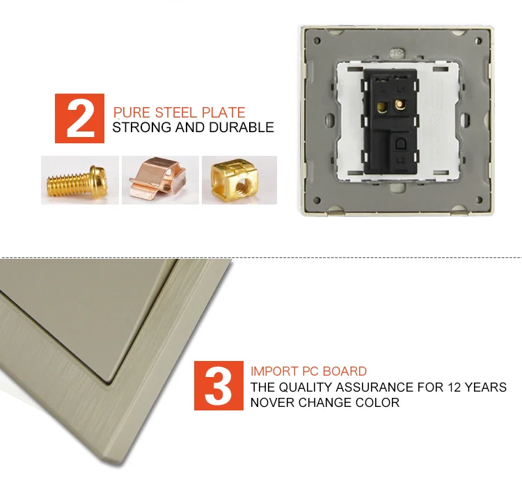 woven gold finish card key switch hotel energy saving switch