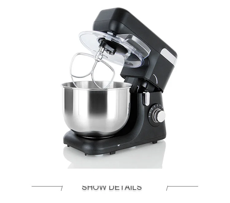 1200W New Professional Low Noise Beaters Kitchen Machine Multifunction Stand Mixer For Cakes