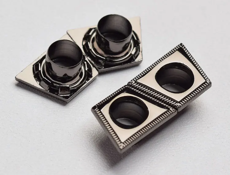 Customized Rectangle Shape Metal Shoe Eyelets Black For