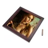 Personalized tile with Wooden Frame, blank for sublimation printing