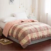 hot-selling luxury yarn dyed queen size fat quilt adults cotton comforter winter duvet set