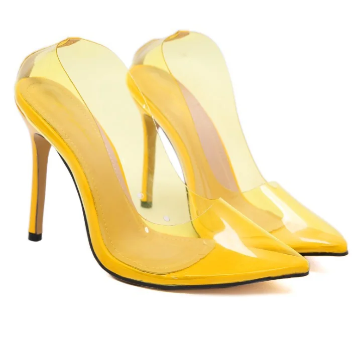 ladies transparent shoes