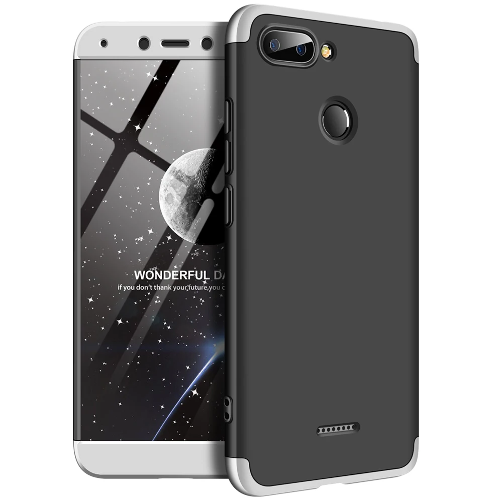 360 cover Removable 3in1 Hard PC Shield Back Cover Case for Xiaomi Redmi 6