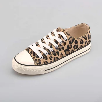 womens leopard print canvas shoes