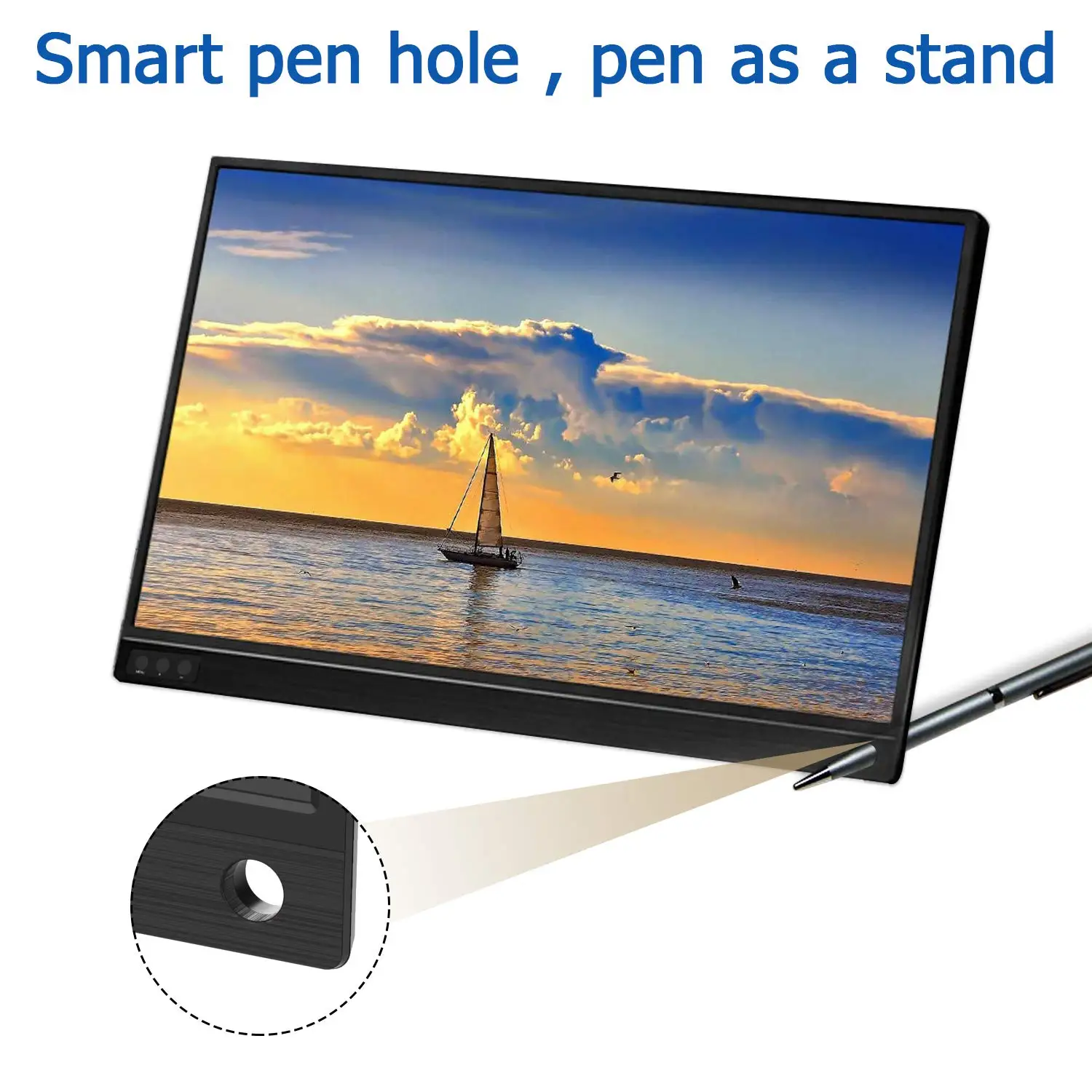 15.6 inch Portable Monitor with HD Type-C USB for Laptop PC Full HD 1920*1080P Gaming Monitor