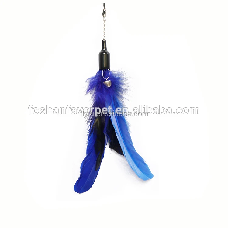 
New Natural Interactive Feather Cat Teaser Replaced feather Toy 