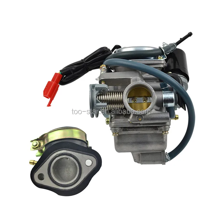 24mm Carburetor Air Intake Manifold Kit For Gy6 150cc Scooter Moped