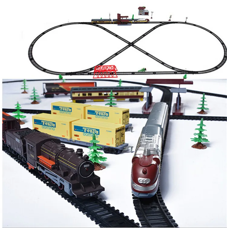 Classic assembly Retro steam train/Modern Train Set