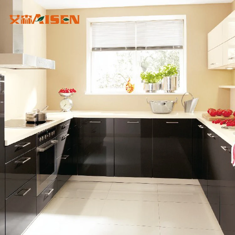 Gold Supplier China Modern Gl Door Lacquer Kitchen Cabinet With Gold Supplier China Modern Gl Door