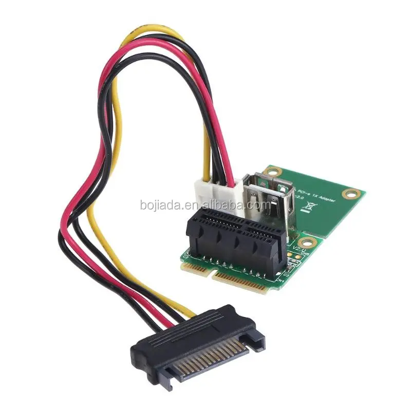 Mini Pci-e Mpcie To Pci Express Pcie 1x Slot Adapter Converter Riser Card  With Usb 2.0 Connector - Buy Mini Pci-e Mpcie To Pci Express Pcie 1x Slot  Adapter Converter Riser Card,Mini