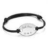 Private order 2018 Wholesale China Original Factory name rope bracelet custom logo stainless steel jewelry
