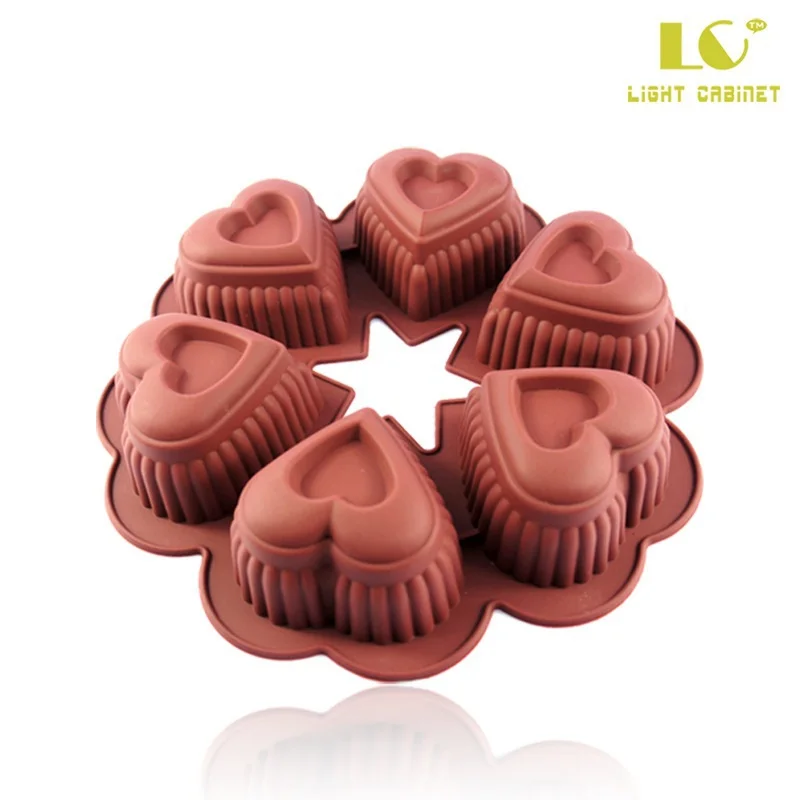Anchor Shaped Cake Pan Find Deals On Get Quotations Heart Shaped Cake Pans 6 Cavities Flower Baking Silicone Pan Mold Diy Ice Lattice