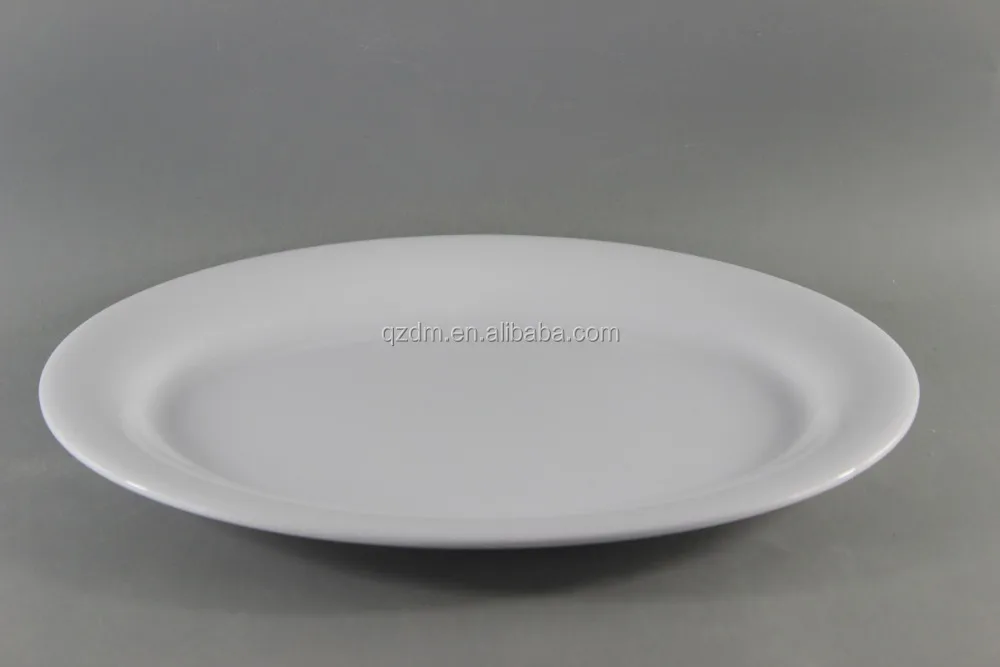 14 Inch Melamine Oval Plate,Oval Shape Melamine White Plate