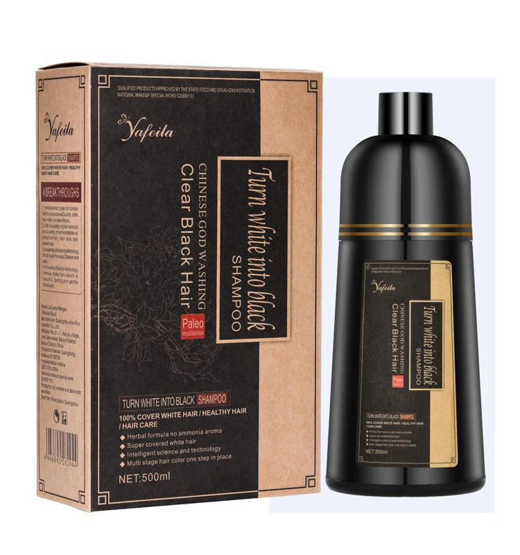 No Side Effect Hair Shampoo Black Vcare Hair Black Color Dye