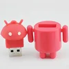 Promotion customized logo pink robot shape water proof usb flash drive 16G memory stick