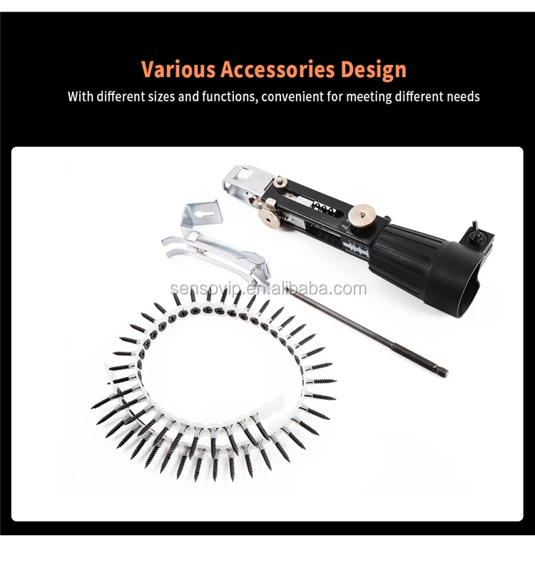 Automatic Screw Chain Nail Gun Adapter For Electric Drill Woodworking