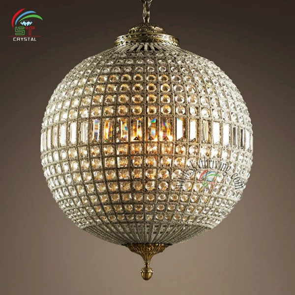 copper circle pendant ball light