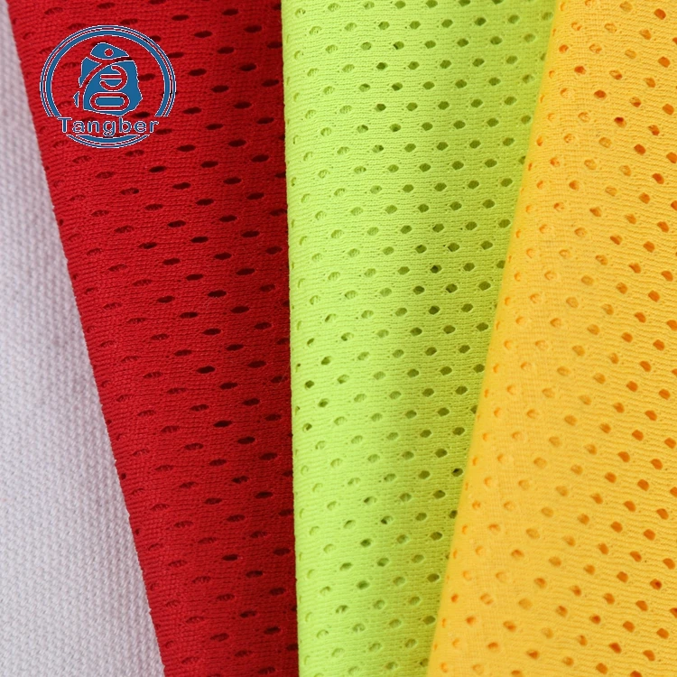 big hole mesh fabric warp knitted fabric 100% polyester mesh fabric for clothing outdoor hammock lining sportswear
