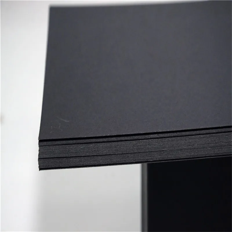 Sgs Certification Black Bristol Board/black Cardboard Paper/black
