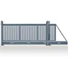 steel welded main gate railing simple design in pakistan iron mesh fence gate with control board photocell pass system