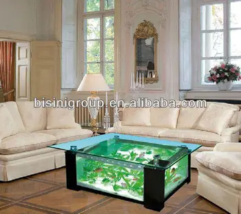 Bisini Luxury Modern Style Acrylic Aquarium Fish Tank Table