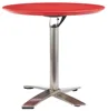 Good design foldable standing stainless steel metal outdoor plastic chair and round end side coffee meeting table