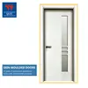 White primer Internal wooden door with frosted glass